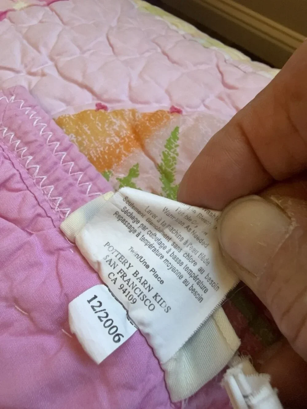 Pottery Barn Kids Pink Twin Size Quilt Surfside Beach Club pattern HTF